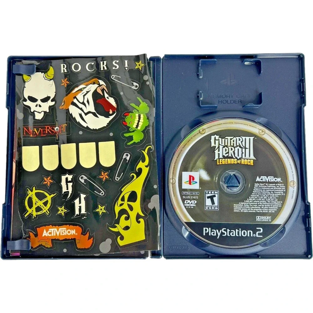 Guitar Hero 3 III Legends of Rock PlayStation 2 PS2 CIB Complete Manual Stickers
